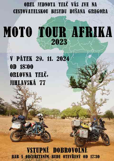 Moto tour Afrika 2023 plakát